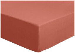 Habitat Plain Rust Fitted Sheet - Double - thumbnail 1