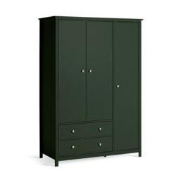 Habitat Brooklyn 3 Door Wardrobe - Green - thumbnail 1