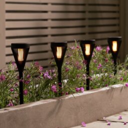 Garden by Solar Dancing Flame Stake Light - Pack of 4 - thumbnail 1