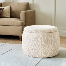 Habitat Cove Fabric Storage Ottoman - Leopard Print - thumbnail 1