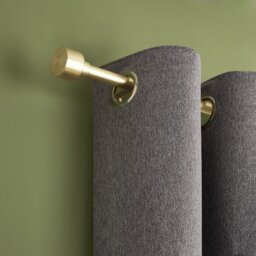 Argos Home Extendable Metal Stud Gold Curtain Pole - 120 - 210cm - thumbnail 2