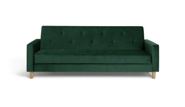 Habitat Brooks Fabric 3 Seater Clic Clac Sofa Bed - Green - image 1