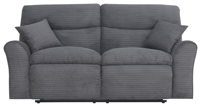 Argos Home Harry Cord 3 Seater Recliner Sofa - Light Grey - image 1