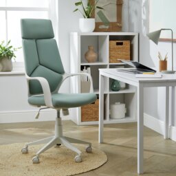 Habitat Alma High Back Office Chair - Green - thumbnail 2