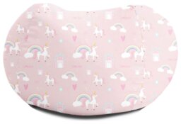 rucomfy Kids Unicorn Castle Bean Bag - Pink - thumbnail 1