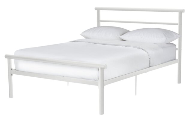 Argos Home Avalon Double Metal Bed Frame - White - image 1
