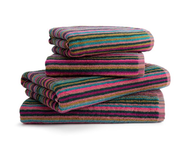 Habitat Bright Stripe 4 Piece Towel Bale - Multicoloured - image 1