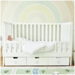 Great Little Trading Company Little Wren Cot Bed - White - thumbnail 1