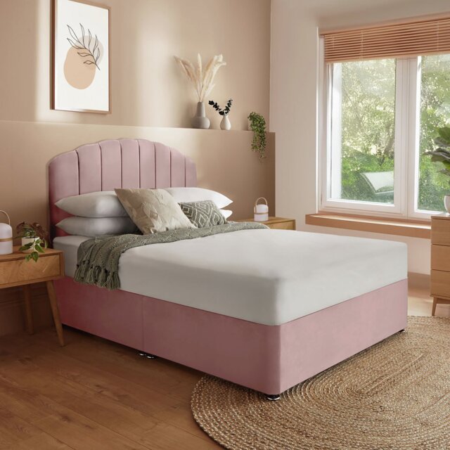 Silentnight Middleton Double Divan Bed - Pink - image 1