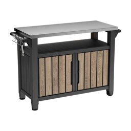 Keter Unity XL Outdoor Kitchen Resin Table - Wood Effect