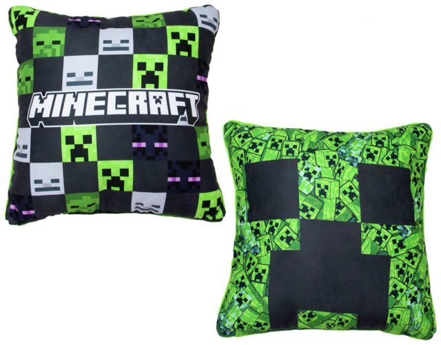 Minecraft Cubed Square Cushion - Green - 40x40cm - image 1