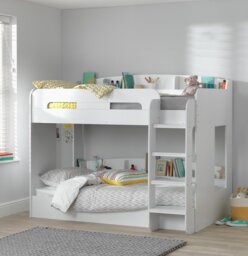 Habitat Ultimate Bunk Bed and 2 Kids Mattresses - White - thumbnail 1