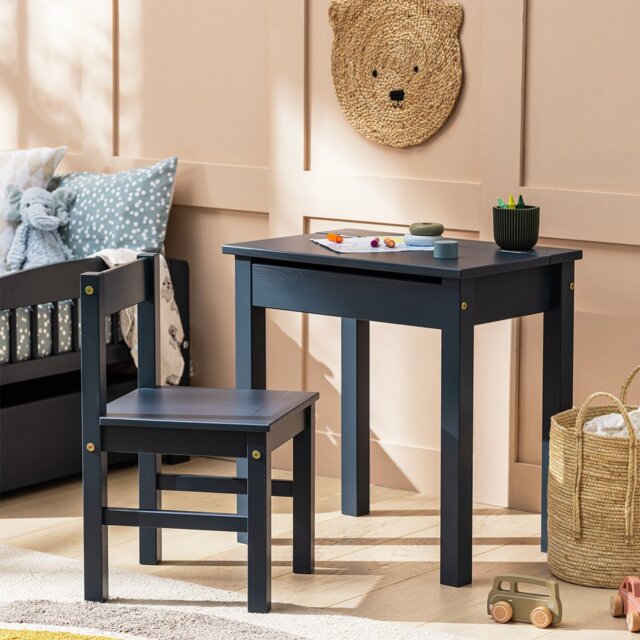 Argos Home Kids Scandinavia Desk & Chair - Ink Blue - image 1