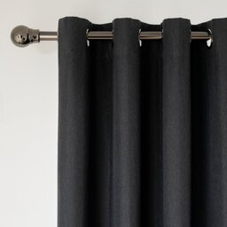 Habitat Blackout Eyelet Curtains - Charcoal  Grey- 117x137cm