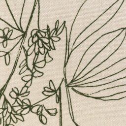 Habitat Floral Print Cushion - White & Green - 43x43cm - thumbnail 2