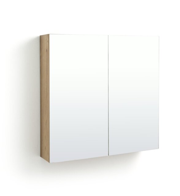 Argos Home Loft Living 2 Door Mirrored Cabinet - Oak - image 1