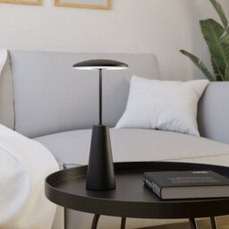 EGLO Piccola Steel LED Bathroom Portable Table Lamp - Black - thumbnail 2