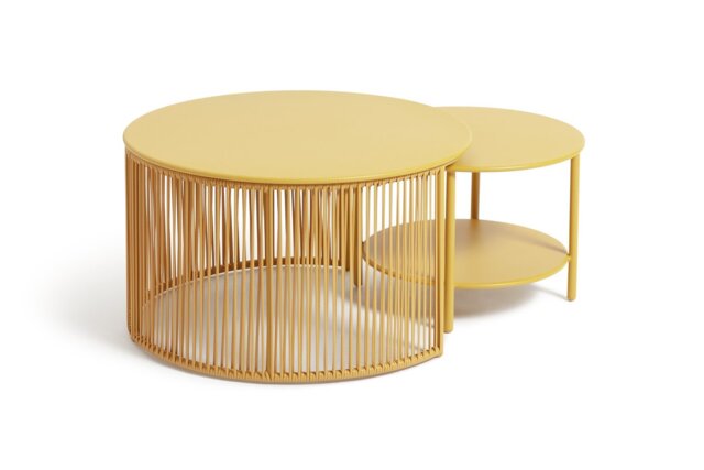 Habitat Ipanema Metal Garden Coffee Table - Yellow - image 1