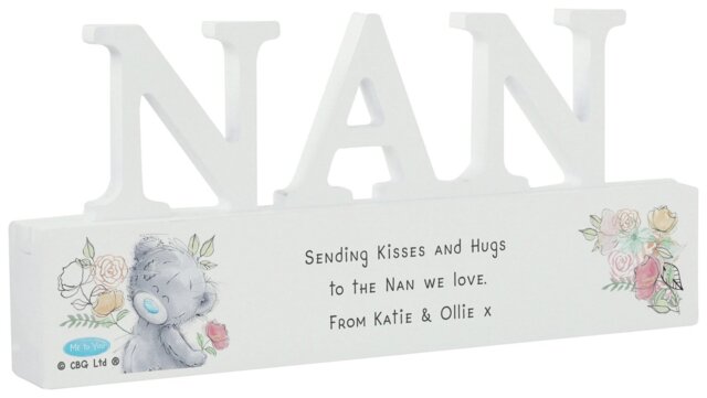Personalised Message Me To You Wooden NAN Ornament - image 1