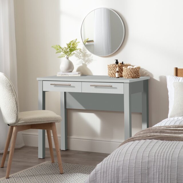 Argos Home Brisbane 2 Drawer Dressing Table - Grey - image 1