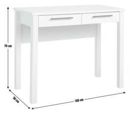 Argos Home Brisbane 2 Drawer Dressing Table - Grey - thumbnail 2