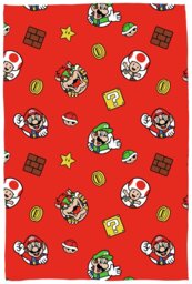 Nintendo Mario Fleece Throw - Red - 100x150cm