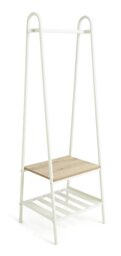 Habitat Turner Single Clothes Rail - White - thumbnail 1