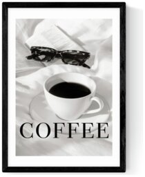 East End Prints Coffee in Bed Black Frame Art Print - A2 - thumbnail 2