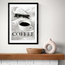 East End Prints Coffee in Bed Black Frame Art Print - A2 - thumbnail 1