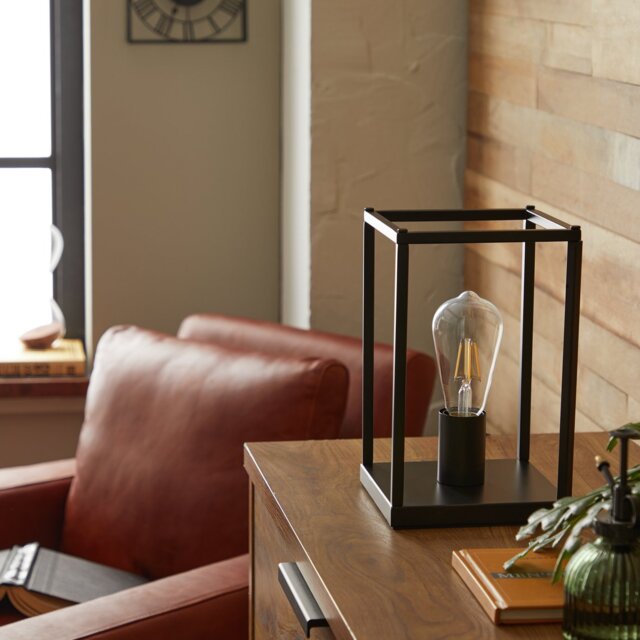 Argos Home Carriage Metal LED Table Lamp - Matt Black - image 1
