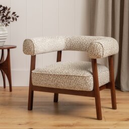 Habitat Elio Fabric Armchair - Leopard Print - thumbnail 1