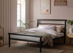 Argos Home Avalon Small Double Metal Bed Frame - Black - thumbnail 2