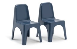Bica Kids Set of 2 Navy Plastic Chairs - thumbnail 1