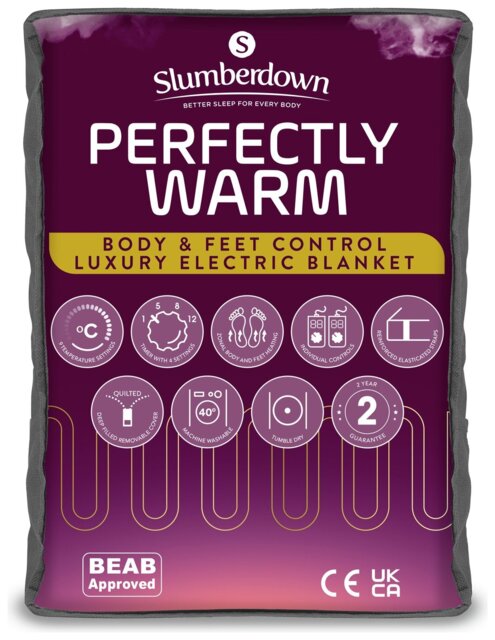 Slumberdown Perfectly Warm Luxury Electric Blanket-King Dual - image 1