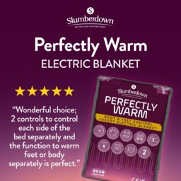 Slumberdown Perfectly Warm Luxury Electric Blanket-King Dual - thumbnail 2