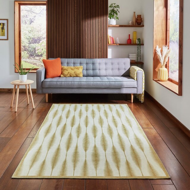 Scion Kasuri Honey Yellow Flatweave Rug - 120x170cm - image 1