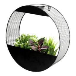 Streetwize Garden 35cm Metal Black Solar Wall Planter