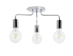 Argos Home Rayner 3 Light Flush Ceiling Light - Chrome - thumbnail 2