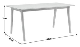 Habitat Nel Wood Veneer 4 Seater Dining Table - Black - thumbnail 2