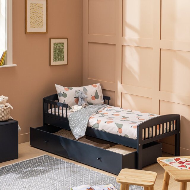 Argos Home Jesse Toddler Bed With Drawer - Ink Blue - image 1