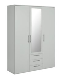 Argos Home Brisbane 3 Door 3 Drawer Wardrobe - Grey - thumbnail 2