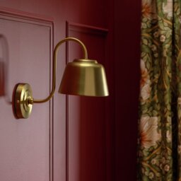 Habitat x Morris & Co. Library Brass Wall Light - thumbnail 1