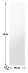 Argos Home Frameless Full Length Wall Mirror -120X30cm - thumbnail 2