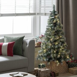 Habitat 5ft Pre lit Blue Oscar Pine Cone Christmas Tree - thumbnail 1
