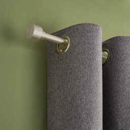 Argos Home Extendable Metal Stud Matte Nickel Curtain Pole - 120 - 210cm - thumbnail 2
