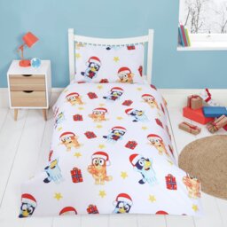 Bluey Christmas Cotton Blue & White Kids Bedding Set-Toddler - thumbnail 2