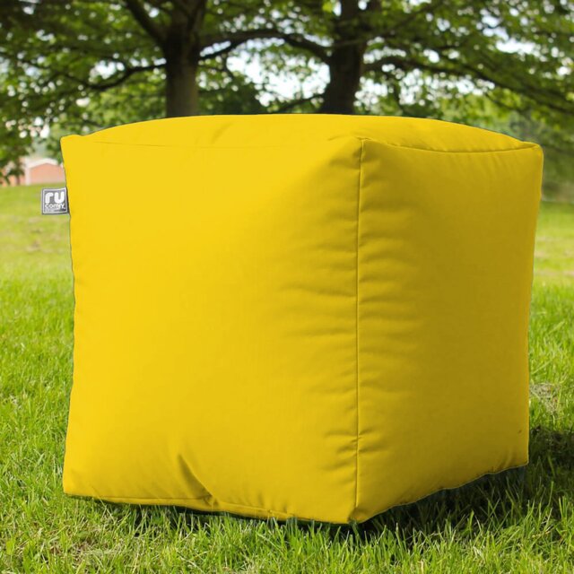 rucomfy Indoor Outdoor Cube Bean Bag - Yellow - image 1