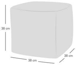 rucomfy Indoor Outdoor Cube Bean Bag - Yellow - thumbnail 2