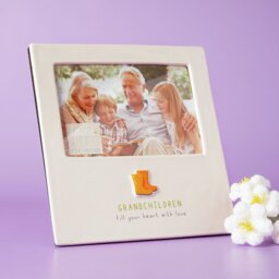 """Widdop Love Life Ceramic Photo Frame 4"""" x 6"""" - Grandchildren"""