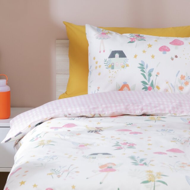 Habitat Glowing Fairies Pink Kids Bedding Set - Single - image 1